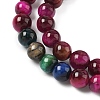Grade AB Natural Tiger Eye Beads Strands X-G-F591-18-6mm-06-5
