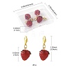 4Pcs Handmade Lampwork Strawberry Pendant Decorations HJEW-FS00041-04-4