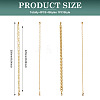 4Pcs 4 Styles Brass Paperclip & Cuban Link 7 Curb Chains AJEW-TAC00042-4