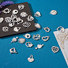 32PCS 16 Style Alloy Rhinestone Pendants ALRI-TA0001-16-6