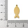 316 Surgical Stainless Steel Enamel Pendants STAS-M073-46G-3