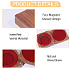 Wood Medal Storage Magnetic Boxes CON-WH0088-93A-02-4