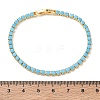 Synthetic Turquoise Tennis Bracelets KK-CBA964F-01G-04-5