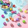 Round Opaque Acrylic Beads Kit OACR-CJC0002-05A-6