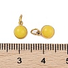Natural Dyed Jade Half Round Charms with Jump Ring STAS-A097-05G-09-3