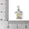 Brass Micro Pave Cubic Zirconia Pendants KK-P290-02C-P-3