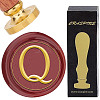 Brass Wax Seal Stamp with Rosewood Handle AJEW-WH0412-0312-1