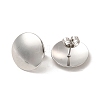 304 Stainless Steel Flat Round Stud Earrings for Women EJEW-I281-31P-2