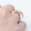 Flat Round Porcelain Finger Rings for Women Men FS-WG6D31E-01-3