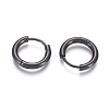 304 Stainless Steel Huggie Hoop Earrings EJEW-F111B-16mm-B-2