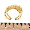 Rack Plating Brass Micro Pave Clear Cubic Zirconia Cuff Rings for Women RJEW-M028-58G-3