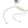 Summer Beach Shell & Synthetic Turquoise Braided Bead Bracelets BJEW-JB10373-4
