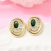 Brass Micro Pave Cubic Zirconia Stud Earrings EJEW-G471-13G-03-1