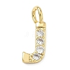 Brass Micro Pave Clear Cubic Zirconia Pendants KK-I476-01G-J-1