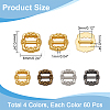  240pcs 4 Colors Rectangle Alloy Buckle FIND-NB0003-97-2