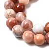 Natural Pink Agate Beads Strands G-K350-C02-8mm-4