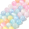 Gradient Color Natural Selenite Dyed Beads Strands X-G-H067-A04-8MM-1