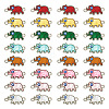 48Pcs 8 Colors Alloy Enamel Elephant Connector Charms ENAM-TA0001-80P-1