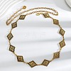 Alloy Rhombus Link Chain Waist Belly Chains for Women FS-WGE04C8-03-2