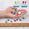 Mixed Color Zinc Alloy Grade A Rhinestone Letter Slide Charms ALRI-TA0001-12-13