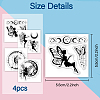 4Pcs 4 Styles PVC Stamp DIY-WH0487-0032-8
