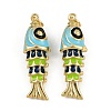 Brass Enamel Pendants KK-L241-23G-02-1