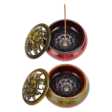 Globleland 2 Sets 2 Colors Porcelain Incense Holders DJEW-GL0001-03