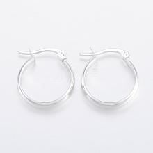 304 Stainless Steel Hoop Earrings EJEW-H327-02A