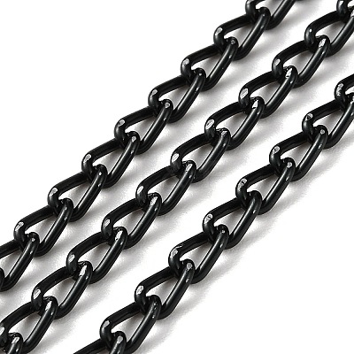 Oxidation Aluminum Faceted Curb Chains CHA-E003-12EB-1