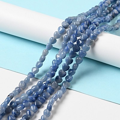 Natural Dyed & Heated Blue Aventurine Beads Strands G-B022-10A-1