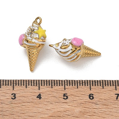 304 Stainless Steel Enamel Pendants SA-CBA7876-15G-1