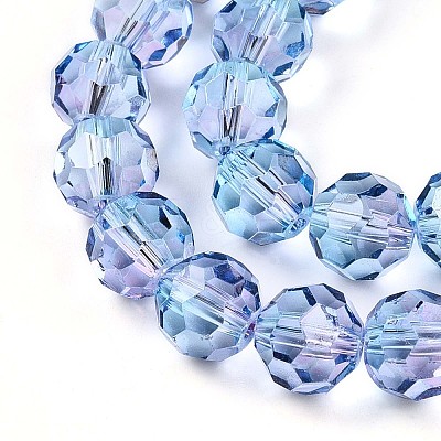 Baking Paint Transparent Glass Beads Strands LS-DGLA-A035-T10mm-A06-1