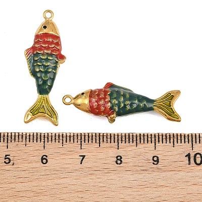 304 Stainless Steel Enamel Pendants SA-CBAF5D5-07G-1