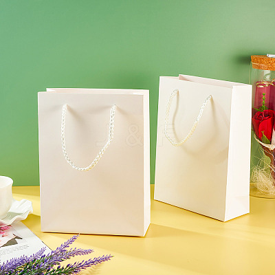 Folding Kraft Paper Gift Bags with Handle ABAG-TAC0014-03-1