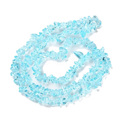 Spray Painted Transparent Glass Beads Strands GLAA-P060-01B-02-1