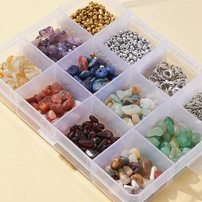 DIY Gemstone Bracelet Necklace Making Kit DIY-FS0003-48-1
