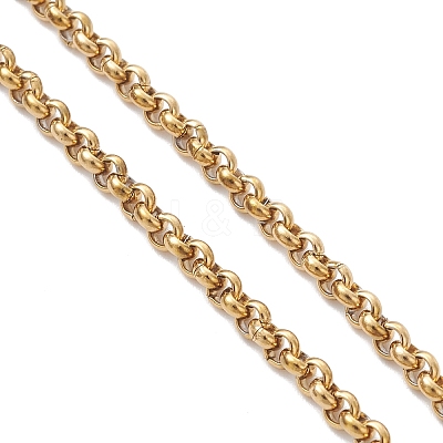 4MM 304 Stainless Steel Rolo Chain Bracelet Making AJEW-JB01464-01-1