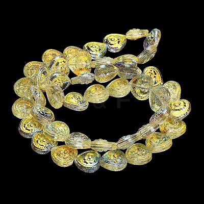 Electroplate Baking Paint Glass Beads Strands EGLA-K061-13A-AB03-1