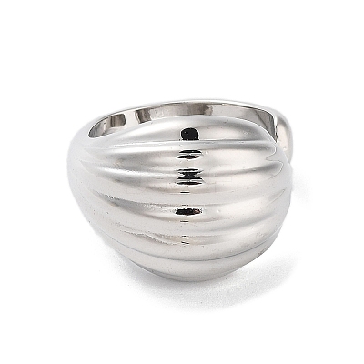 Rack Plating Brass Cuff Rings RJEW-D025-01P-1