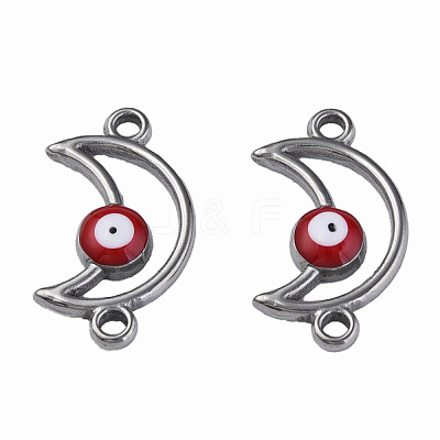 304 Stainless Steel Enamel Connector Charms STAS-N087-61-01P-1