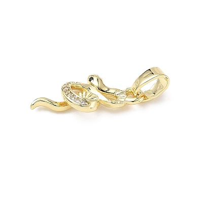 Brass Micro Pave Cubic Zirconia Pendants ZIRC-I356-43G-1
