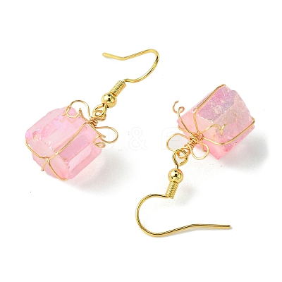 4 Pairs Natural Quartz Dangle Earrings for Women EJEW-TA00561-1