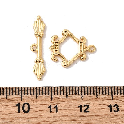 Brass Toggle Clasps KK-P340-51G-1
