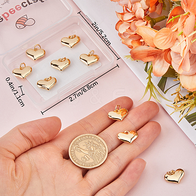 10Pcs Rack Plating Brass Charms KK-BBC0014-27G-1