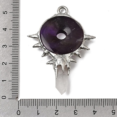 Natural Amethyst Big Pendants G-G466-02P-08-1