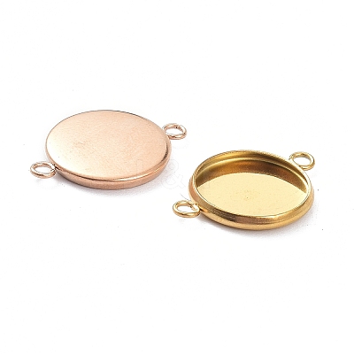 Stainless Steel Cabochon Connector Settings STAS-XCP0001-37-1