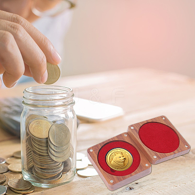 Wood Medal Storage Magnetic Boxes CON-WH0088-93A-02-1