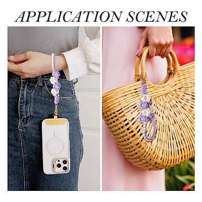 Hand-woven Flower Pendant Decorations KEYC-TAC0009-02KCG-03-1