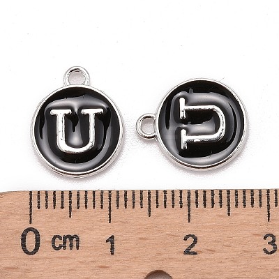 Platinum Plated Alloy Charms LS-ENAM-S118-02U-P-1