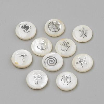 Natural Freshwater Shell Beads SHEL-Q011-P-1